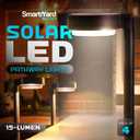 Solar Pathway Lights Outdoor - Pack of 4, 6 Lumens Warm White LED, Aluminum & Stainless Steel Weather-Resistant Outdoor Solar Lights for Yard, Garden, Walkway Lighting - Easy Stake Installation
