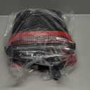 Broom with Dustpan Combo Set 54" Long Handle Adjustable Length Stainless Steel Broomstick Standing Dust Pan and Broom Set for Office Home Kitchen Lobby Floor Cleaning (Red and Black)