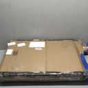 Claiks Mobile Standing Desk, Small Rolling Adjustable Desk with Wheels, Pneumatic Mobile Laptop Desks Workstation with Hook, Rustic Brown