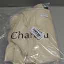 CHARTOU Women Corduroy Barrel Pants Wide Leg Vintage Mid Rise Y2k Baggy Boyfriend Pants (Large, Cream)