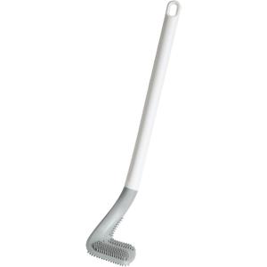 Golf Toilets Brushes, Toilet Cleaning Brush, Flexible Bendable Silicone Long Handled Toilet Brushes, 360Deep Toilets Bowl Cleaning Brush,Quick Drying Scrubber for Bathroom with Hook (White)