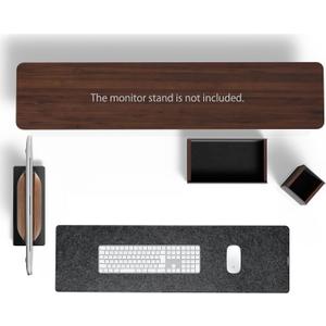 amesoba Accessories Set for Desk Shelf(Dark Walnut, Accessory)