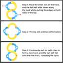 Marble Run Infinite Loop Toy with 2 Rubber Balls Handheld Changing Marble Track Hand-Eye-Brain Coordination Games for Kids Girls Boys Teens Adults Indoor Outdoor Game Improves Attention Equipment