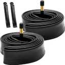 700x38c/700x40c Bike Tube 2 Pack with 2 Tire Levers AV48mm Schrader Valve Road Bike Inner Tubes Premium Butyl Rubber Bicycle Tube 2 Pack City Bike Tube