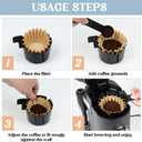 600 Pcs Disposable Coffee Filters Compatible with Ninja Pb051 Pb041 Pods and Grounds Paper Basket Filters for Home Office Use Coffee Maker (Brown)