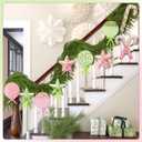 10 Pcs Pastel Large Sweet Candy Christmas Ornament 16'' Snowflake Giant Lollipop Candy Cane Ornaments with Stick Macaron Peppermint Xmas Decor for Christmas Tree Holiday Party(Classic)