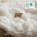 Bedsure 3D Fleece Bubble Blanket for Couch - GentleSoft White Spring Throw Blanket for Sofa Bed Room Decor - Luxury Soft Cozy Blanket Mothers Gifts Day for Women, Lightweight, Off White, 50"60"