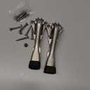 Kickdown Door Stopper 4 Inches - 2 Packs One Touch Adjustable Height Door Stop for The Bottom of Door Aluminum Alloy Metal Door Stopper with Rubber Tip & Wall Protectors for Wide Doors Satin Nickel