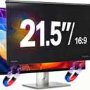 Magnetic 21.5 Inch Computer Privacy Screen Filter for 16:9 Aspect Ratio Widescreen Monitor, Eye Protection Anti Glare Blue Light, Hanging Removable Anti-Scratch Protector