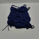 Halcurt Women's Two Piece Swimsuits Tankini Set with Shorts Pocket Tummy Control Adjustable Drawstring Bathing Suit, L