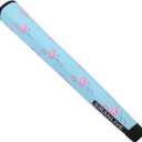 Golf Putter Grip Light Weight Breathable Leather Soft Leather Golf Grips (Blue&Pink)