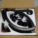 Black Farmhouse Chandelier, 6-Light Wagon Wheel Chandelier with Adjustable Height, Dining Room Light Fixture, Hanging Lights for Kitchen Island, Living Room, Bedroom, Entryway, E12 Base