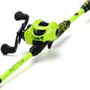 Sougayilang Baitcaster Combo, IM7 Graphite 2Pc Blank Rods,M/MH Power,EVA Handle & Stainless Steel Guides7.1:1 Gear Ratio, 18LB Drag for Bass, Walleye, Pike, 6'10''-Medium