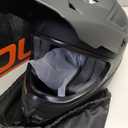 OUMURS Adult ATV Dirt Bike Helmet with Goggles Gloves & Mask Quick Release Buckle Adjustable Sun Visor Motorcycle Adult Helmet Off-Road Motocross Downhill Moped MX for Unisex-Adult, Matte Black, Large