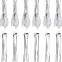 12 Pack Premium Small Serving Tongs, Dmoera Mini Stainless Steel Appetizer Tongs, 5Inch,5.2Inch(12.7cm)