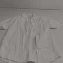 Bbalizko Mens Short Sleeve Button Up Shirts Linen Cotton Beach Tops Spread Collar Plain Summer T Shirt with Pocket (Medium)