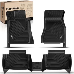 YHTAUTO Floor Mats Fit BMW 5 Series G30 2018-2023, TPE All Weather Car Mats Waterproof Anti-Slip Odorless Floor Liner, Interior Car Accessories Front & 2nd Row Liner