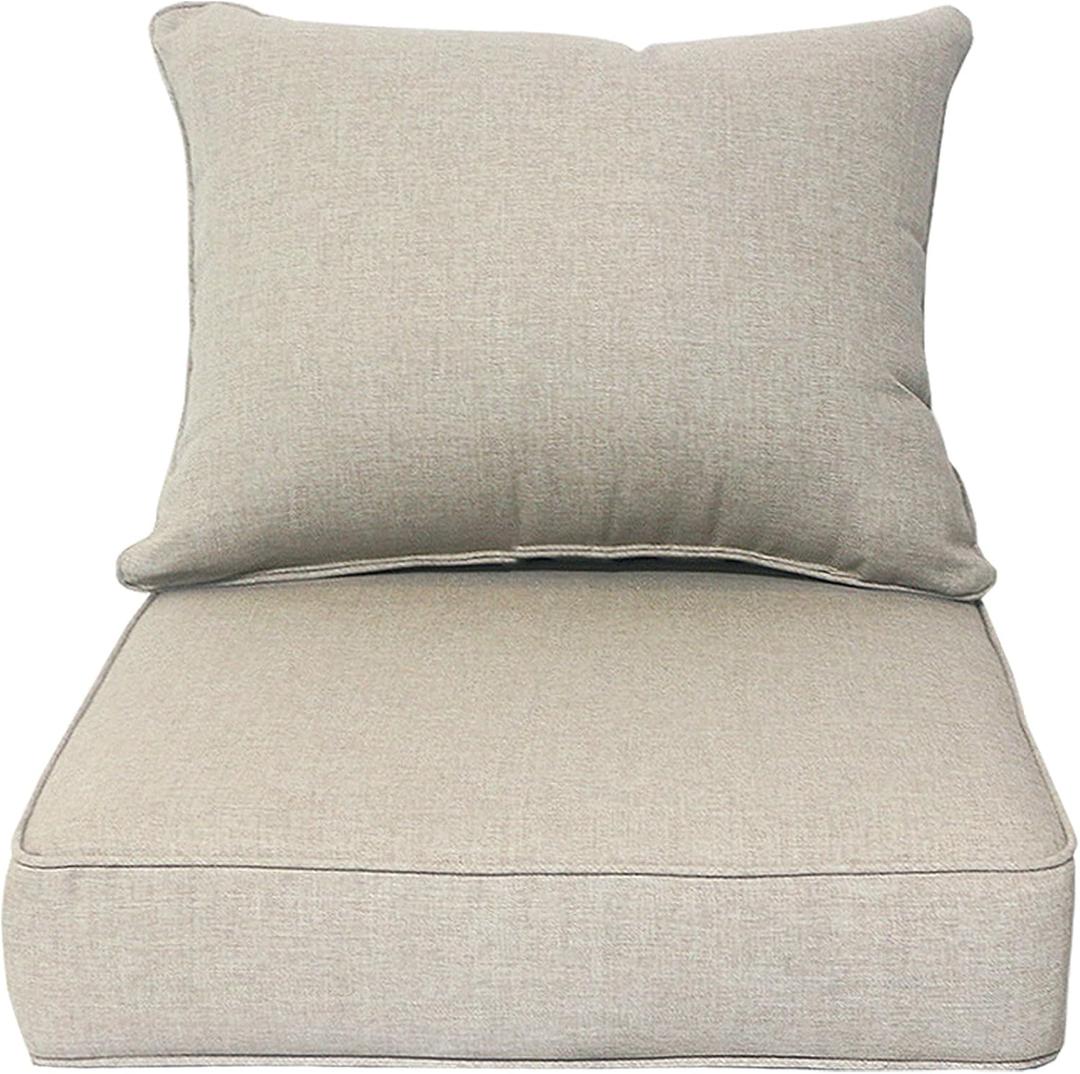 Indoor/Outdoor Chair Cushions Deep Seat Chair Cushions 24x24x4.7 Inches for Patio Garden Chair Sofa River Bed Color - 2pack