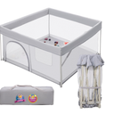 Babelio Foldable Baby Playpen, Snap-Play, 46" × 46" No Assembly Required, Portable Playard for Babies and Toddlers, Indoor & Outdoor Kids Safety Play Pen Area, Travel Fence