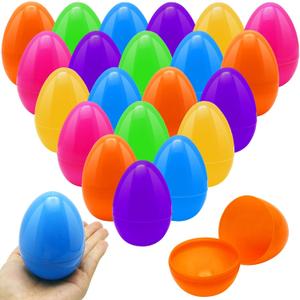 ZMCINER 36 PCS 3.55 Plastic Easter Eggs Fillable Plastic Easter Eggs Bulk Colorful Bright Easter Eggs Empty Perfect for Easter Egg Hunt, Easter Basket Stuffers, Easter Party Favor, Classroom Prize