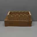 CubesLand Paper Rope Scalloped Edge Toilet Paper Storage Basket, Small Living Room, Bedroom Decor Baskets for Over Toilet Storage Shelf, End Table, Shelves and More, with 2 Wooden Handle, Neutral (M - 14"L x 6.3"W x 3.9"H)