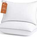 Sasttie King Size Pillows Set of 2, Hotel Collection Bed Pillows for Side, Back, and Stomach Sleepers - Down Alternative Plump Filling - White, 2 Pack, King, 20x36 Inches
