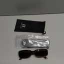 BUTABY Rectangle Sunglasses for Women Retro Driving Glasses 90s Vintage Fashion Narrow Square Frame UV400 Protection (Black Frame Grey Lens+leopard Brown Lens)