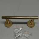 JQK Champagne Bronze Toilet Paper Holder, 7.5 Inch Double Post Pivoting Tissue Holder for Bathroom Wall Mount, 304 Stainless Steel Hold Mega Rolls, TPH150-CB