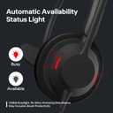 USB Headset with Microphone for PC, Single Ear Wired Headset with Noise Canceling Mic for Work, Lightweight Computer Headset with in-line Control for Call Center, Teams, Zoom, WFH