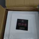 Mod Square Combo Plates, White, 6.5" & 9.5", Case of 128 (4 packs x 32)