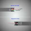 12V 60W LED Driver, Ultra Thin 2cm/0.78in Width Low Voltage Transformer, AC 100-130V to DC 12V 5A LED Power Supply,IP30 NO Waterproof for Indoor LED Strip