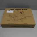 Dish Drying Rack Kitchen - Dish Racks for Kitchen Counter Space-Saving, Dish Drainer with Automatic Drain and Adjustable Spout, Dishwasher Rack with Cutlery Holder, 16.5" D x 11.6" W x 6.6" H (1 Tier - Black)