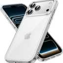 JETech Case for iPhone 17 Pro Max 6.9-Inch, Non-Yellowing Shockproof Phone Bumper Cover, Anti-Scratch Clear Back (Clear)