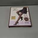 2 x ZIHUA 2 Pairs Sheer Tights for Women, 20 Denier Control Shaping Nylon Ladies Clear Pantyhose S-XL Black Nude (M)