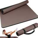 Professional PU & Natural Rubber Yoga Mat – Non Slip 5mm Thick Workout Mats for Women & Men, 72"x27" Wide Exercise Pad for Hot Yoga, Pilates, HIIT & Home Gym – Strap Included
