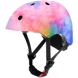 JEEFREE Adjustable Color Gradient Toddler Kids Bike Helmet for Girls Boys.Skateboard Bicycle Toddler Helmet 2-4 Years for Multi-Sports Cycling Scooter Inline Roller Skates Rollerblading