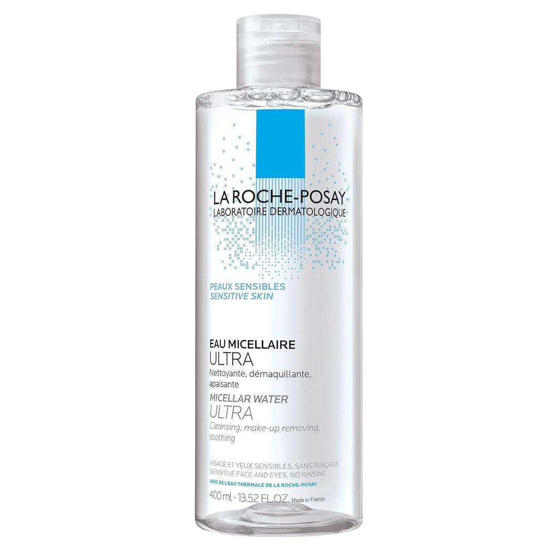 La Roche-Posay Micellar Cleansing Water for Sensitive Skin, Micellar Water Makeup Remover, Cleanses and Hydrates Skin, Gentle Face Toner, Oil Free (13.52 Fl Oz)
