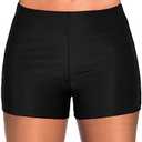 Yonique Women's Swim Shorts Solid Tankini Bottoms Swimsuit Bottoms L