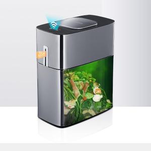 MOPUP Bathroom Trash Cans with Lids | 4.5 Gallon Motion Sensor Stainless Steel Automatic Privacy Garbage Can | Smart Dogproof Trash Bin for Bedroom,Office,Toilet,RV