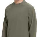 Men's Crewneck Pullover Soft Long Sleeve Thermal Shirts Running Gym Workout Winter Warm Sweatshirt (Black, M)