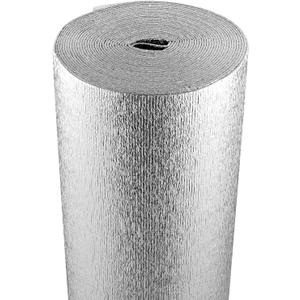 VEVOR Double Reflective Insulation Roll, Foam Core Radiant Barrier, 3.2 mm 48 in x 50 ft, Double-Sided Aluminum Foil EPE Foam Heat Reflective Shield, Thermal Insulation Roll for Window RV Roof