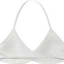 AUROLA Influence Strappy Bra Sports Bras for Women, Backless Padded Impact Strappy Bra for Workout Gym Yoga with Removable Cups,Glacier Gray,S