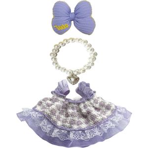 17cm Doll Clothes Set & Outfit Set for 17cm Dolls - Premium Fashion Dresses with Accessories, Luxury Chic Doll Clothing & Style Bundle Woven Purple
