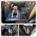 REEVAA Dog Car Seat Cover for Back Seat, Hard Bottom Dog Hammock, Pet Bed Extender for 2-4 Large/Medium Dogs, Waterproof Seat Protector, Universal L Size for SUV Medium Truck, Black+Orange