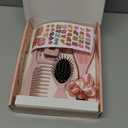 6 Pcs Hair Brush Set with Brush & Combs - Detangling Brush for All Types with Wide Tooth & Tail Comb, Scrunchie & Claw Clip - Hair Care Gift Set with Stickers for Teen Girls, Women & Kids