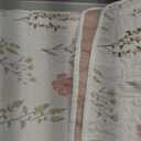 Joyreap 3pcs Floral Cotton Comforter Set for Girls, Pink Flowers n Leaves Botanical Design, Twin Size Soft n Cozy Bedding Comforter Set for All Season- 90x80 inches