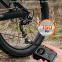 ETENWOLF Mini Bike Pump,20s Fast Inflate Bicycle Pump with Guage,150PSI Portable Electric Bike Air Pump with Presta and Schrader Valve for Mountain Bike,Road Bike,Motorcycle,Car,Sport Ball
