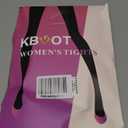 KBVOT Fleece Lined Tights Women Sheer Warm Pantyhose Leggings Fake Translucent Thermal Winter Thick Tights for Dresses (X-Large, Black Footless)