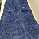 Locachy Women's Flannel Zip Warm Robe Cozy Fluffy Long Bathrobe Housecoats Nightgown Sleepwear (Navy), Small