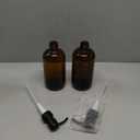 AmazerBath Amber Glass Soap Dispenser, 2 Pack Soap Dispenser Set with Stainless Steel Pump, Vintage Liquid Brown Soap Dispensers Bottle, 17 Oz Dish Soap and Hand Soap Dispensers for Bathroom Kitchen